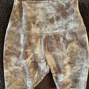Lululemon align Metallic Taupe Tie-Dye High-Waist Leggings